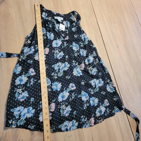 NWT Motherhood Maternity Top Floral Sleeveless‎ Belted Shirt Sz M NEW - Picture 7 of 10